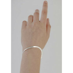 Loren Steward Herringbone Bracelet 1/8” w Sterling Solver Italy 7”